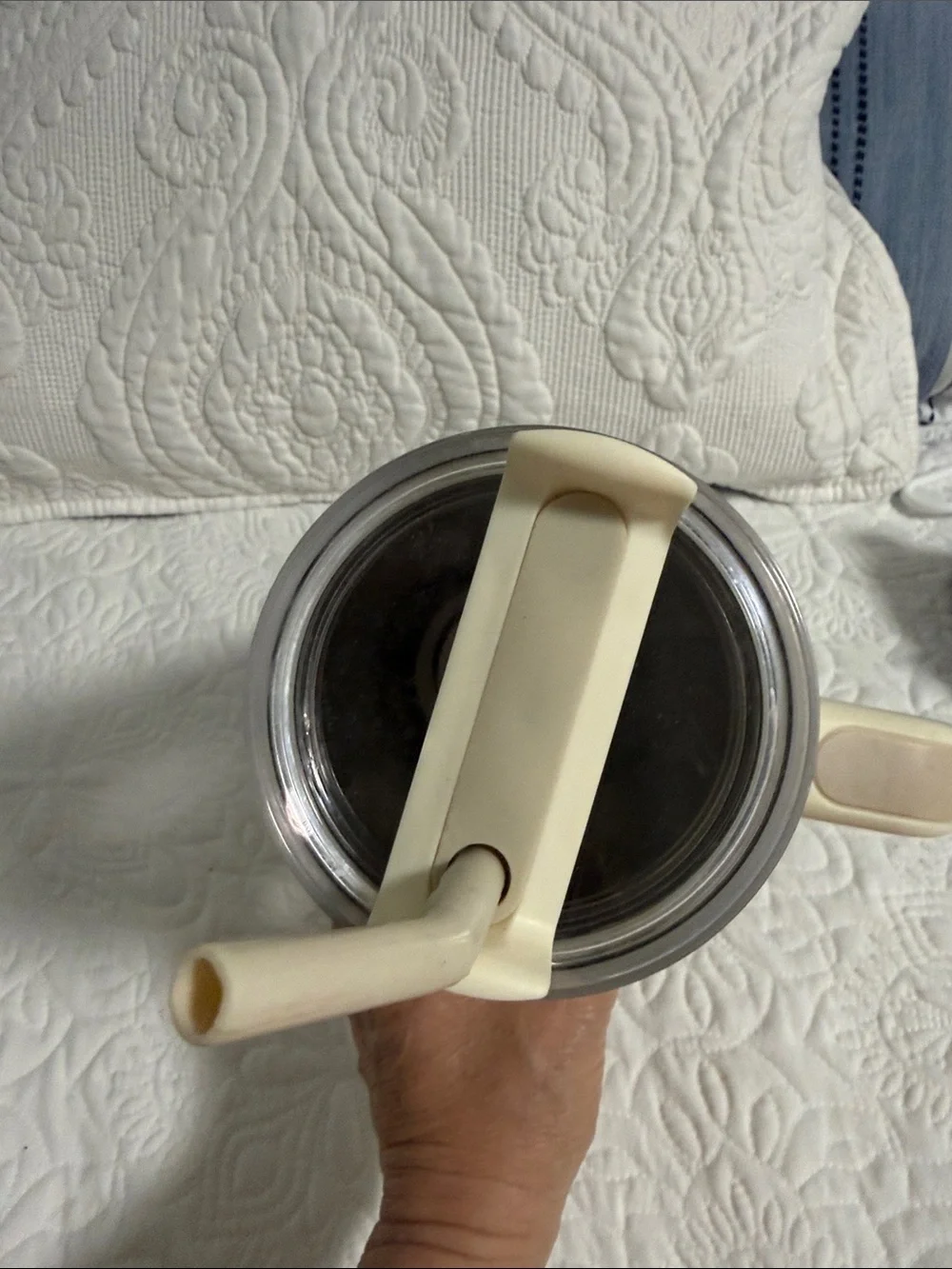 Stanley Cream Travel Mug with Handle